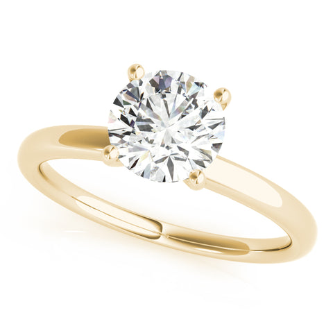 Round Solitaire with Hidden Halo Neck