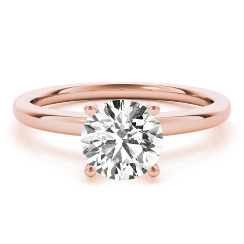 Round Solitaire with Hidden Halo Neck