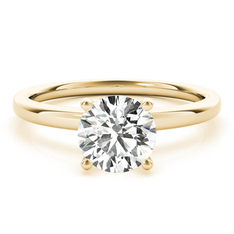 Round Solitaire with Hidden Halo Neck