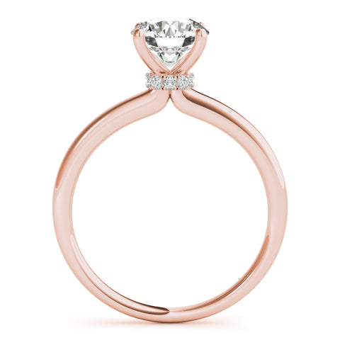 Round Solitaire with Hidden Halo Neck