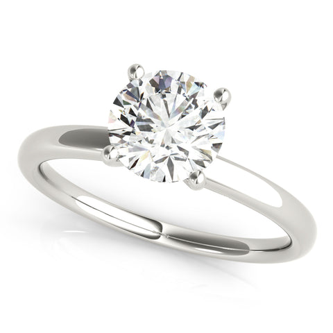 Round Solitaire with Hidden Halo Neck