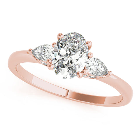 Oval 3 Stone with Trillions