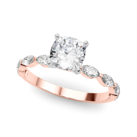 Cushion with Marquise Alternating Band
