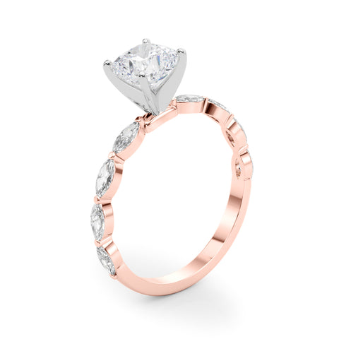 Cushion with Marquise Alternating Band