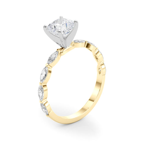 Cushion with Marquise Alternating Band