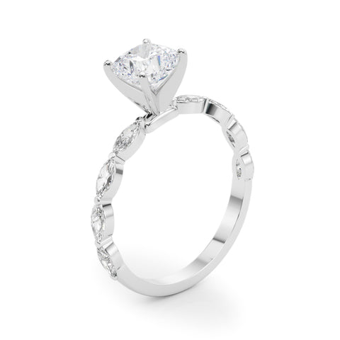 Cushion with Marquise Alternating Band