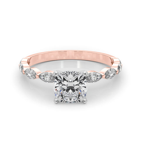 Cushion with Marquise Alternating Band