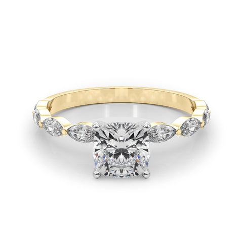 Cushion with Marquise Alternating Band