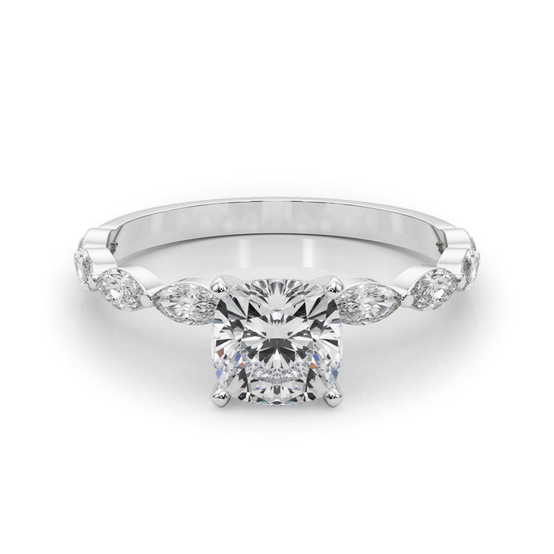 Cushion with Marquise Alternating Band