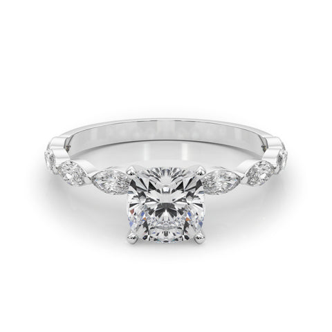 Cushion with Marquise Alternating Band
