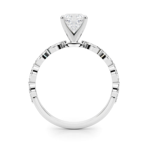 Cushion with Marquise Alternating Band