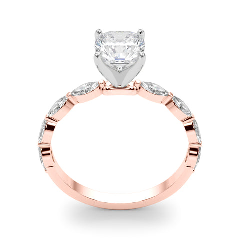 Cushion with Marquise Alternating Band
