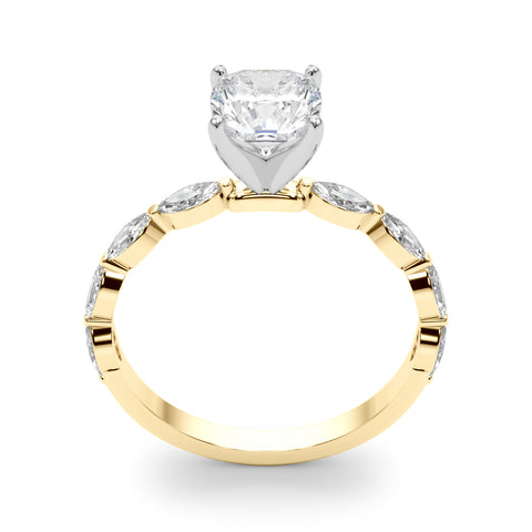 Cushion with Marquise Alternating Band