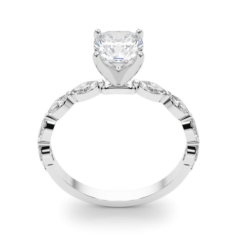 Cushion with Marquise Alternating Band