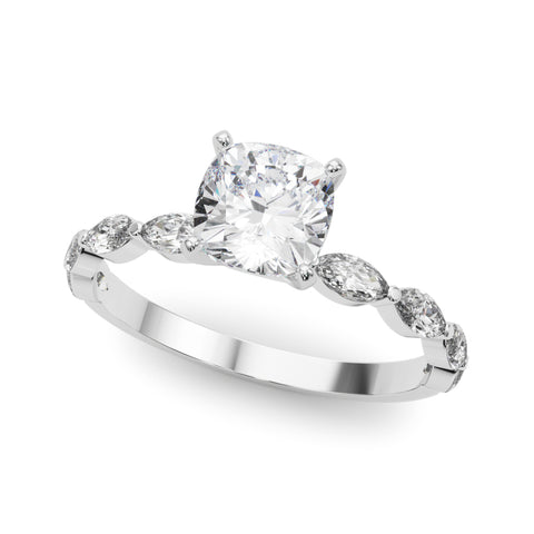 Cushion with Marquise Alternating Band