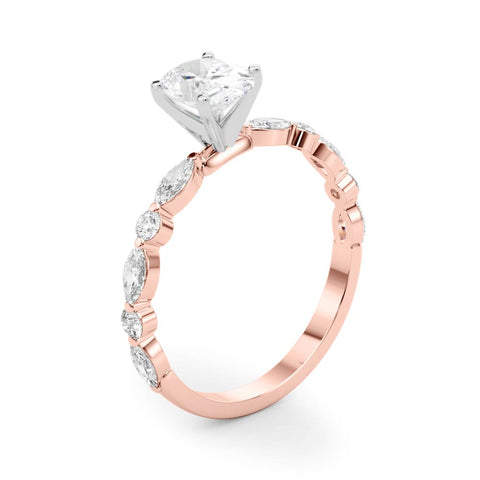 Oval with Marquise Alternating Band