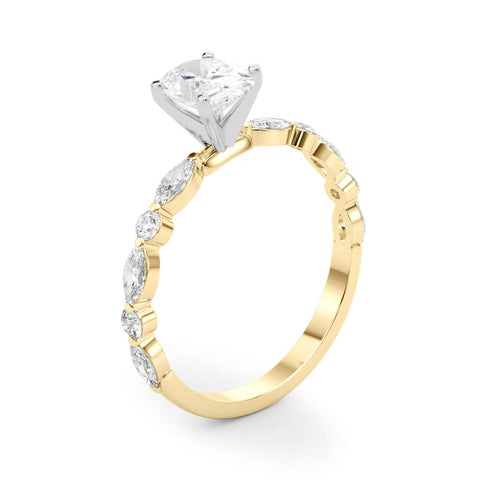 Oval with Marquise Alternating Band