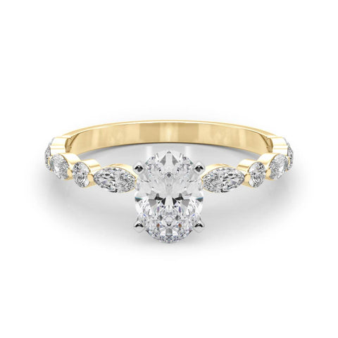 Oval with Marquise Alternating Band