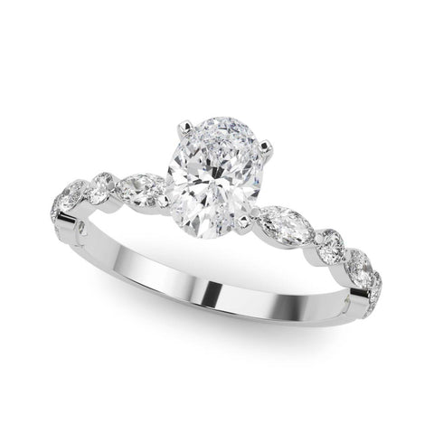 Oval with Marquise Alternating Band