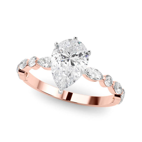 Pear with Marquise Alternating Band