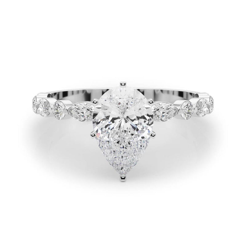 Pear with Marquise Alternating Band