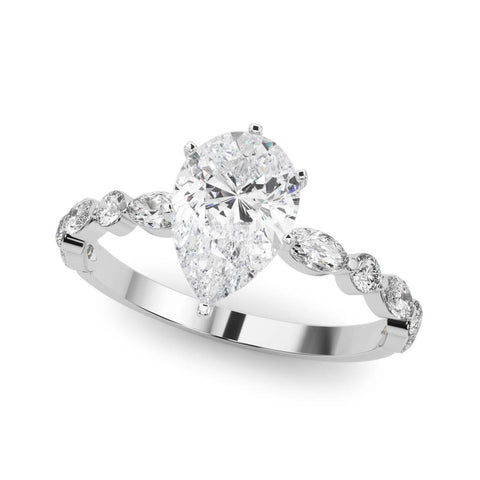 Pear with Marquise Alternating Band
