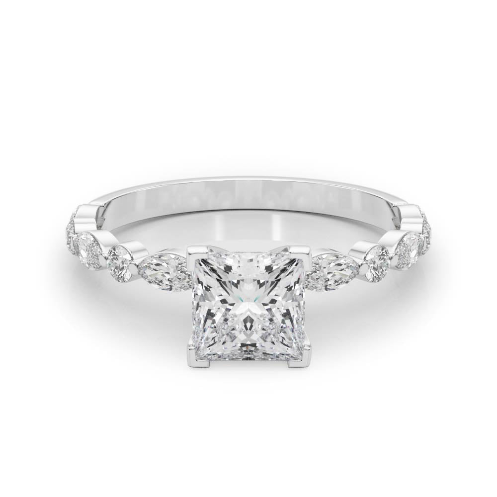 Princess with Marquise Alternating Band