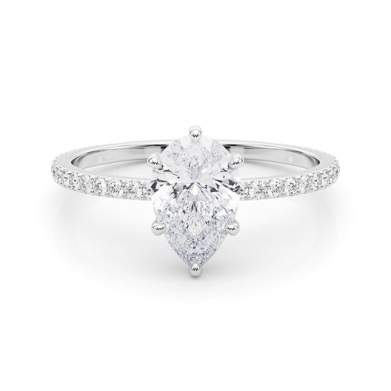 Pear Pave Hidden Halo