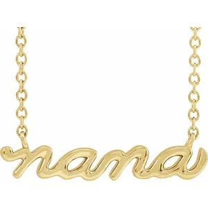 Nana Script Accent Necklace