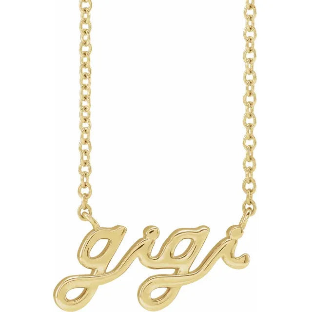 Gigi Script Accent Necklace