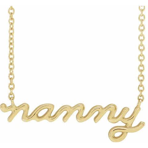 Nanny Script Accent Necklace