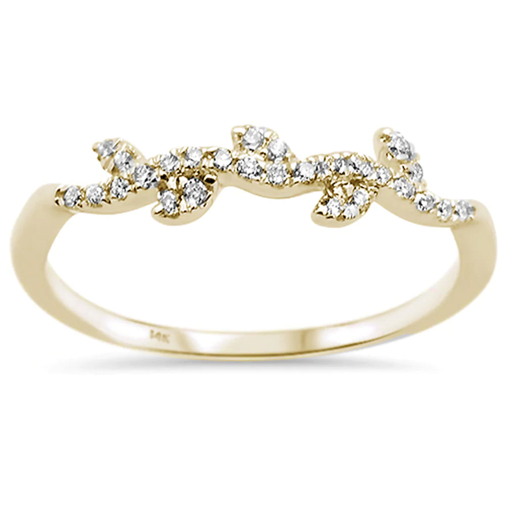.13ct 14K Yellow Gold Diamond Trendy Band Ring