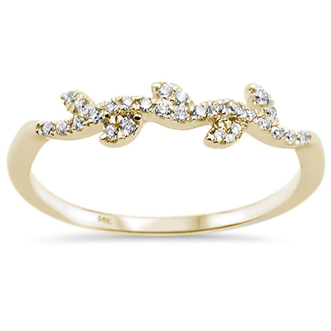.13ct 14K Yellow Gold Diamond Trendy Band Ring