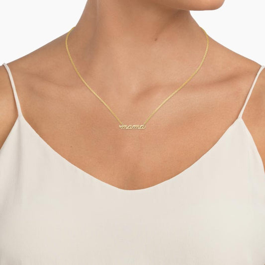 Mama Script Accent Necklace