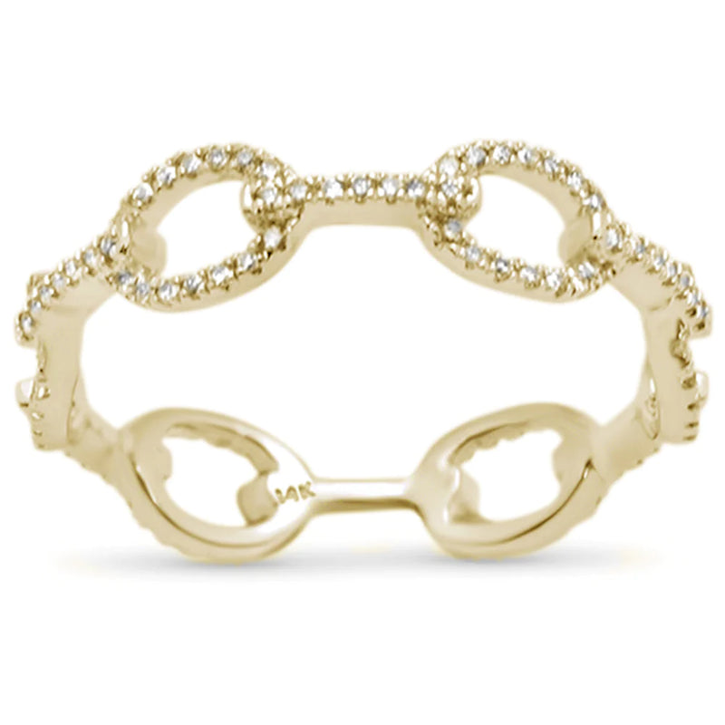 .26ct 14K Yellow Gold Trendy Link Diamond Ring