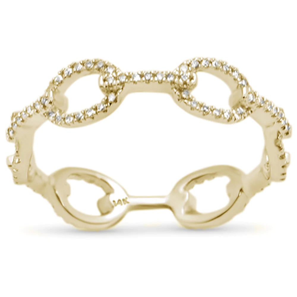 .26ct 14KT White Gold Trendy Link Diamond Ring