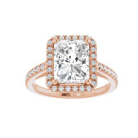 Lab Diamond Classic Radiant Halo
