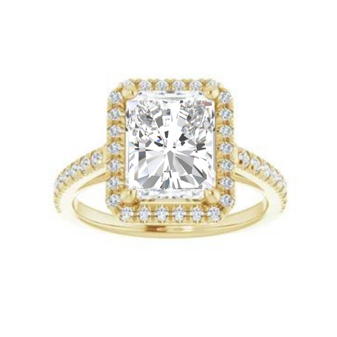 Lab Diamond Classic Radiant Halo