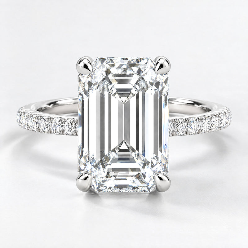 Emerald Pave Hidden Halo