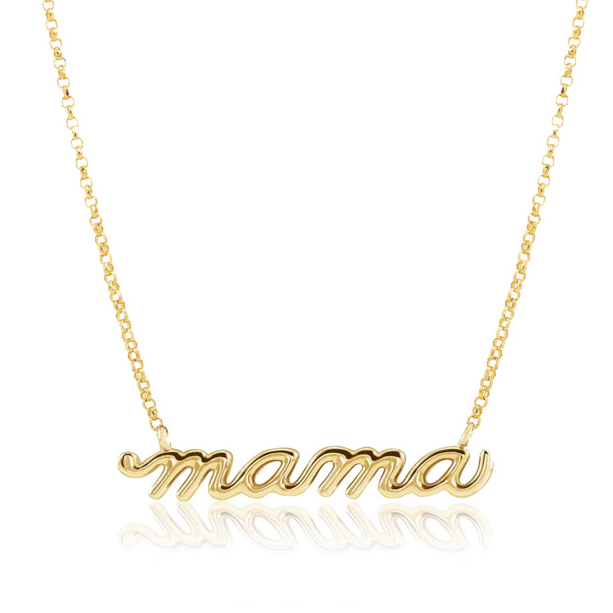 Mama Script Accent Necklace