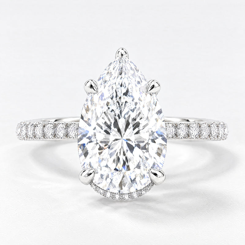 Pear Pave Hidden Halo