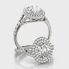 Oval Double Halo with Split Shank
