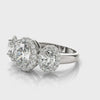 Triple Oval Halo Ring
