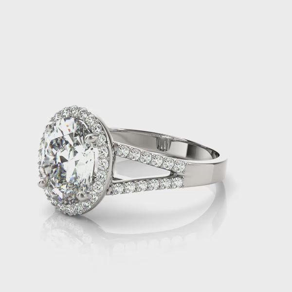 Oval Halo with Split Shank