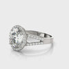 Oval Halo with Split Shank
