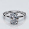 Oval Solitaire with Hidden Halo