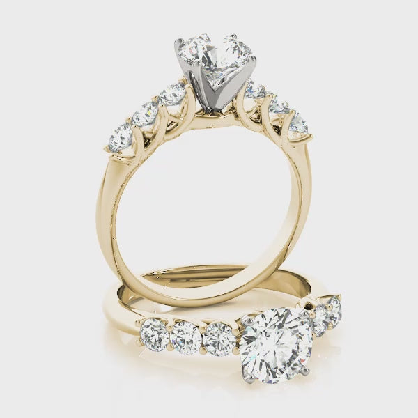 Round with 6 Stone Prong Set Band