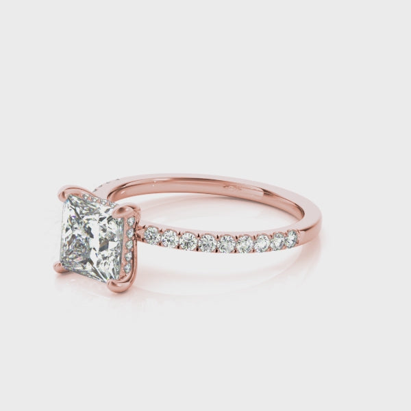 Princess Pave Hidden Halo