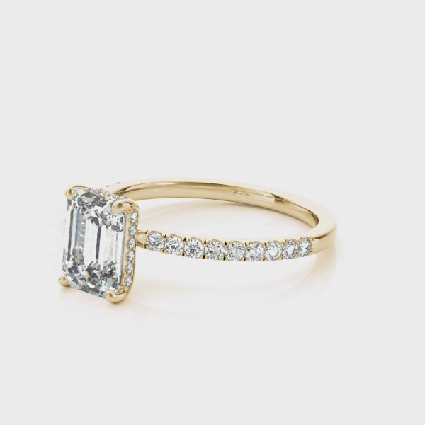 Emerald Pave Hidden Halo