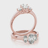 Classic Oval 3 Stone Trellis Ring
